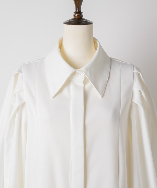 セール】タックフレアボリュームスリーブブラウス（シャツ/ブラウス