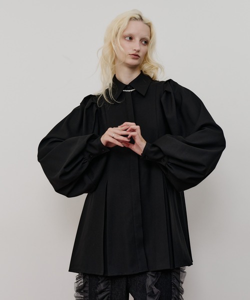 タックフレアボリュームスリーブブラウス（シャツ/ブラウス）｜LA