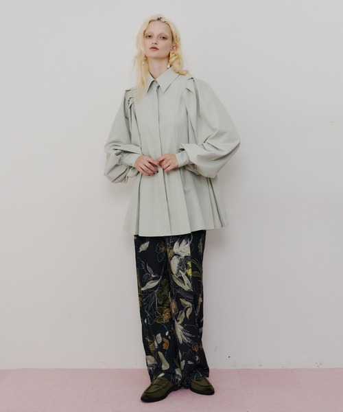 セール】タックフレアボリュームスリーブブラウス（シャツ/ブラウス