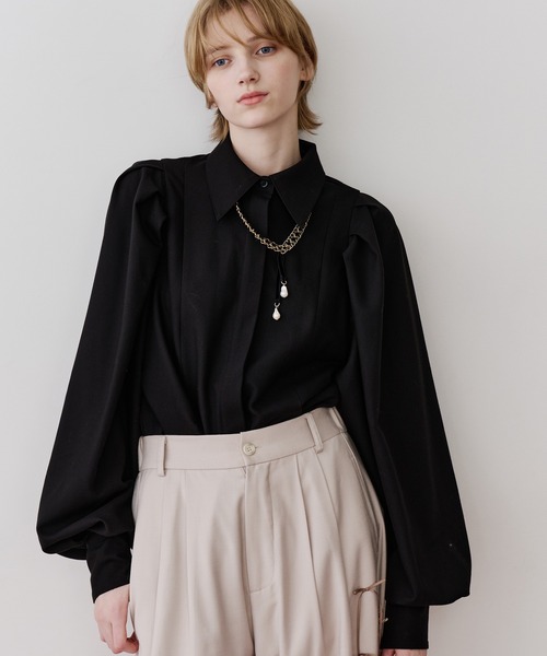 タックフレアボリュームスリーブブラウス（シャツ/ブラウス）｜LA