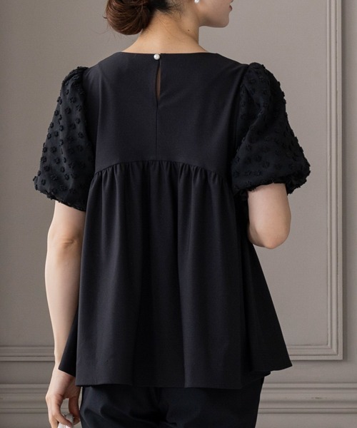 Sono(ソーノ)の「【SONO/ソーノ】【Summer Stretch】パフィブロッサムチュニックPO(Tシャツ/カットソー・レディース・ネイビー/ホワイト/ブラック・F)」の6枚目の写真