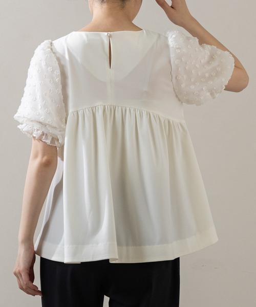 Sono(ソーノ)の「【SONO/ソーノ】【Summer Stretch】パフィブロッサムチュニックPO(Tシャツ/カットソー・レディース・ネイビー/ホワイト/ブラック・F)」の10枚目の写真