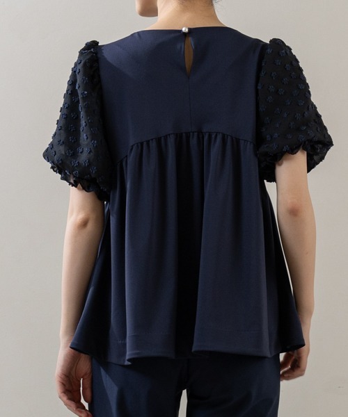 Sono(ソーノ)の「【SONO/ソーノ】【Summer Stretch】パフィブロッサムチュニックPO(Tシャツ/カットソー・レディース・ネイビー/ホワイト/ブラック・F)」の13枚目の写真