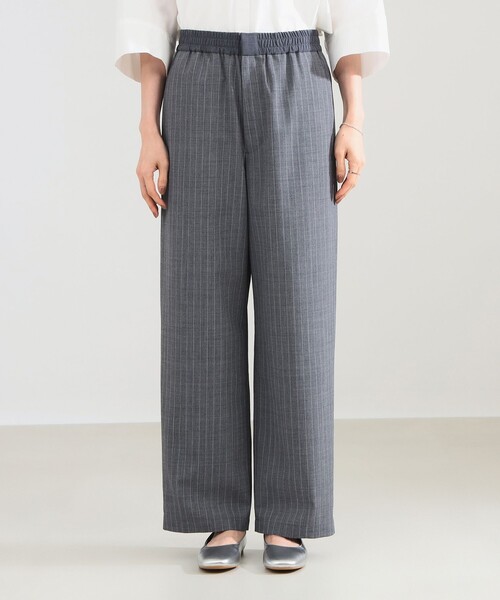Demi-Luxe BEAMS(デミルクス ビームス)の「ポプリン ストライプ イージーパンツ(スラックス・レディース・ネイビー/グレー・38/36)」の13枚目の写真