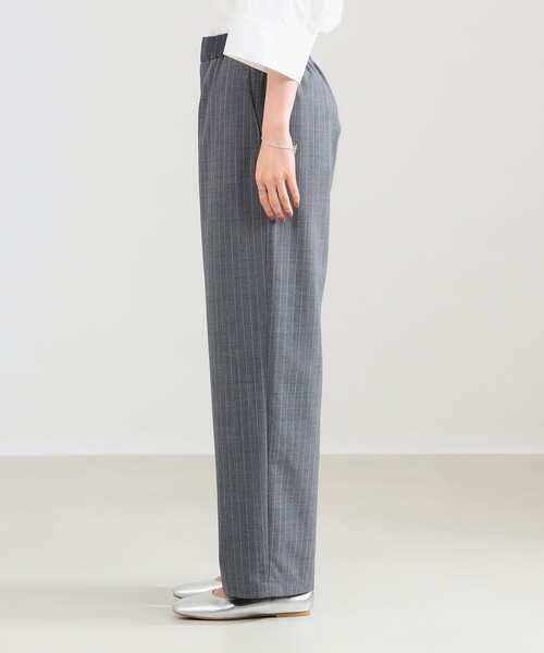 Demi-Luxe BEAMS(デミルクス ビームス)の「ポプリン ストライプ イージーパンツ(スラックス・レディース・ネイビー/グレー・38/36)」の14枚目の写真
