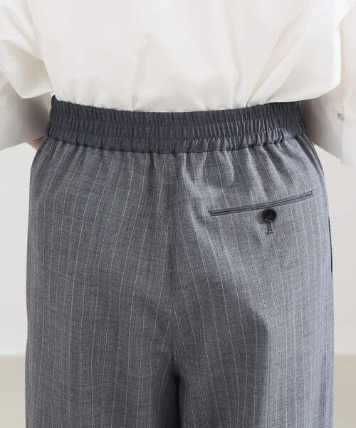Demi-Luxe BEAMS(デミルクス ビームス)の「ポプリン ストライプ イージーパンツ(スラックス・レディース・ネイビー/グレー・38/36)」の18枚目の写真