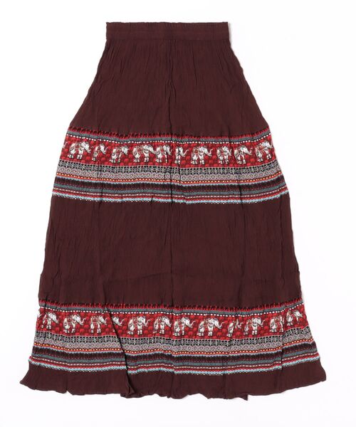 チャイハネ(チャイハネ)の「【チャイハネ】サラパチロングスカート(スカート・レディース・ブラウン/ホワイト/ブラック・FREE)」の3枚目の写真