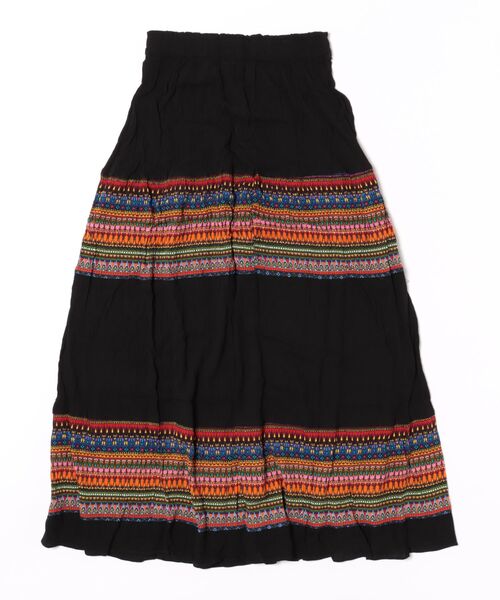 チャイハネ(チャイハネ)の「【チャイハネ】サラパチロングスカート(スカート・レディース・ブラウン/ホワイト/ブラック・FREE)」の2枚目の写真