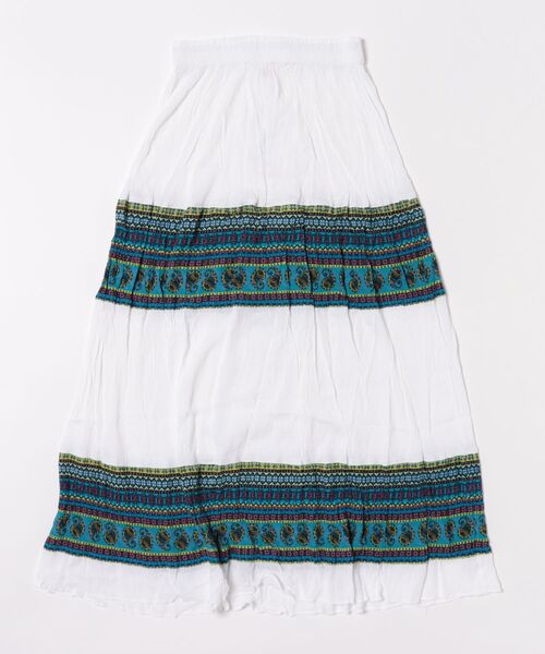 チャイハネ(チャイハネ)の「【チャイハネ】サラパチロングスカート(スカート・レディース・ブラウン/ホワイト/ブラック・FREE)」の4枚目の写真