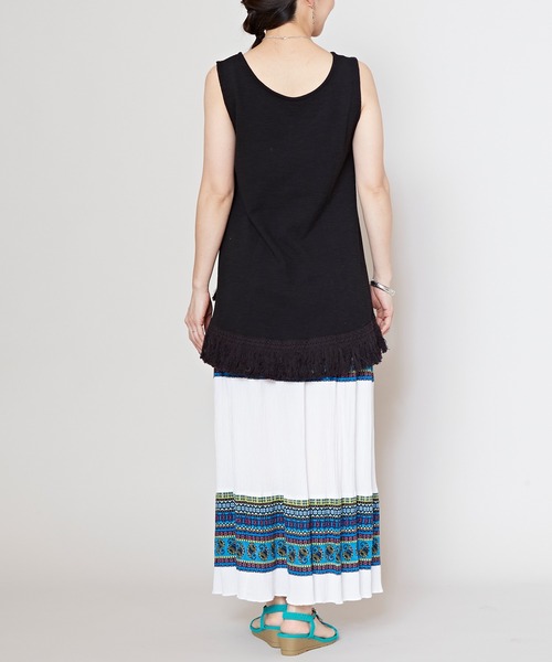 チャイハネ(チャイハネ)の「【チャイハネ】サラパチロングスカート(スカート・レディース・ブラウン/ホワイト/ブラック・FREE)」の10枚目の写真