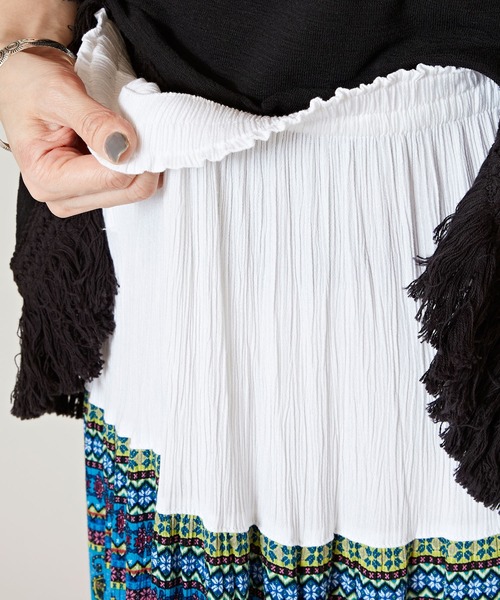 チャイハネ(チャイハネ)の「【チャイハネ】サラパチロングスカート(スカート・レディース・ブラウン/ホワイト/ブラック・FREE)」の12枚目の写真