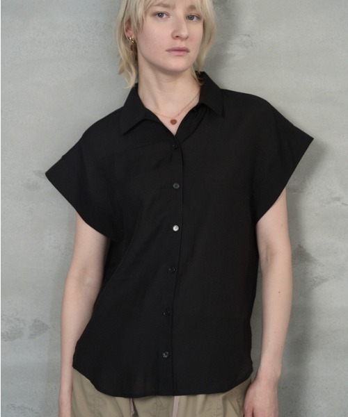 Muel Chic（ミュエルシック）の「Lay sheer shirt  レイシアーシャツ（シャツ/ブラウス・レディース・ミント/ホワイト/ブラック/ライトピンク・FREE）」の15枚目の写真