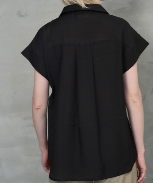 Muel Chic（ミュエルシック）の「Lay sheer shirt  レイシアーシャツ（シャツ/ブラウス・レディース・ミント/ホワイト/ブラック/ライトピンク・FREE）」の17枚目の写真