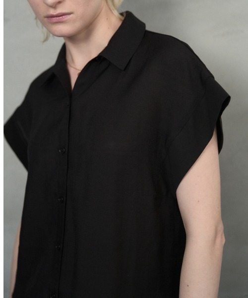 Muel Chic（ミュエルシック）の「Lay sheer shirt  レイシアーシャツ（シャツ/ブラウス・レディース・ミント/ホワイト/ブラック/ライトピンク・FREE）」の19枚目の写真