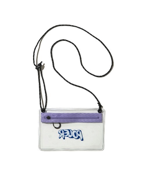 POLeR（ポーラー）の「POLER HIGH&DRY PVC CLEAR MOBILE SACOCHE（ポーラー ハイ＆ドライ PVC クリア モバイル サコッシュ）（ボディバッグ/ウエストポーチ・メンズ・ブラック/グレー/オレンジ/パープル・ONE SIZE）」の4枚目の写真