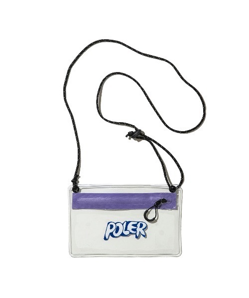 POLeR（ポーラー）の「POLER HIGH&DRY PVC CLEAR MOBILE SACOCHE（ポーラー ハイ＆ドライ PVC クリア モバイル サコッシュ）（ボディバッグ/ウエストポーチ・メンズ・ブラック/グレー/オレンジ/パープル・ONE SIZE）」の11枚目の写真