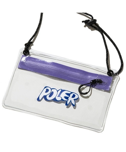 POLeR（ポーラー）の「POLER HIGH&DRY PVC CLEAR MOBILE SACOCHE（ポーラー ハイ＆ドライ PVC クリア モバイル サコッシュ）（ボディバッグ/ウエストポーチ・メンズ・ブラック/グレー/オレンジ/パープル・ONE SIZE）」の12枚目の写真