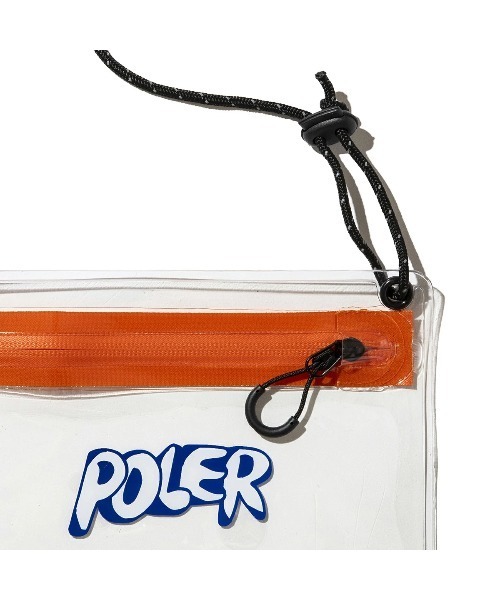 POLeR（ポーラー）の「POLER HIGH&DRY PVC CLEAR MOBILE SACOCHE（ポーラー ハイ＆ドライ PVC クリア モバイル サコッシュ）（ボディバッグ/ウエストポーチ・メンズ・ブラック/グレー/オレンジ/パープル・ONE SIZE）」の14枚目の写真