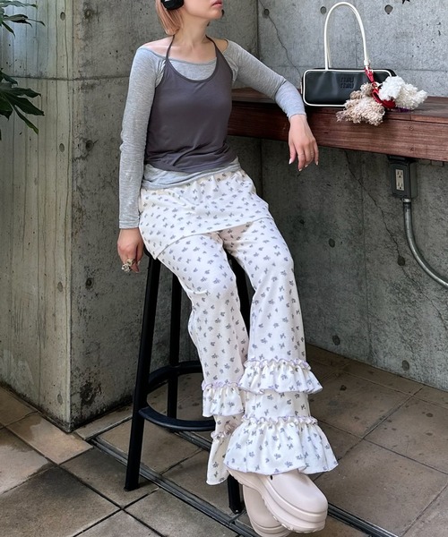 Alley Tokyo(アリートーキョー)の「ホルターキャミとロンT(Tシャツ/カットソー・レディース・グレー/ブラック・FREE)」の13枚目の写真