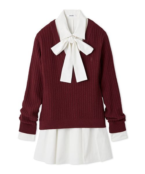 新品snidel激かわsetチュニック スナイデル SNIDEL シャツコンビチュニック （GRY