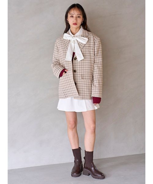 SNIDEL スナイデル シャツコンビチュニック シャツコンビチュニック（その他トップス）｜SNIDEL（スナイデル