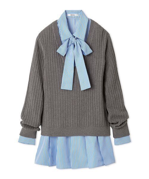 snidel シャツコンビチュニック　サイズ1 シャツコンビチュニック(シャツ・ブラウス)｜トップス｜SNIDEL