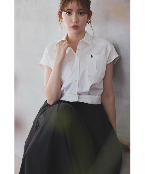 トップス Her lip to Trois Logo Cropped Shirt Trois Logo Cropped Shirt（シャツ/ブラウス）｜Her lip to