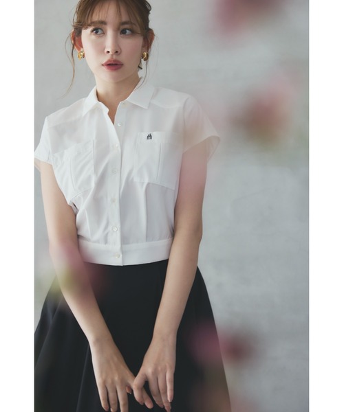 Trois Logo Cropped Shirt（シャツ/ブラウス）｜Her lip to