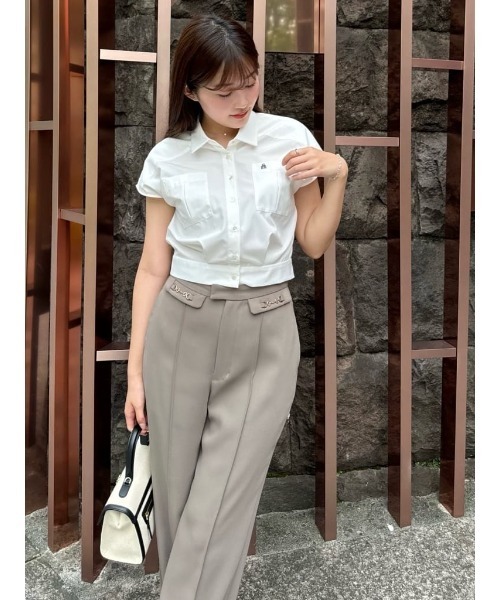Her lip to Trois Logo Cropped Shirt Sサイズ Trois Logo Cropped Shirt（シャツ/ブラウス）｜Her lip to