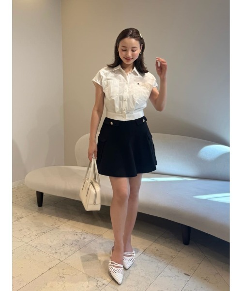 Trois Logo Cropped Shirt（シャツ/ブラウス）｜Her lip to