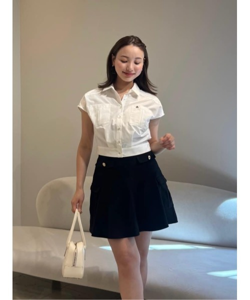 Her lip to Trois Logo Cropped Shirt Sサイズ Trois Logo Cropped Shirt（シャツ/ブラウス）｜Her lip to