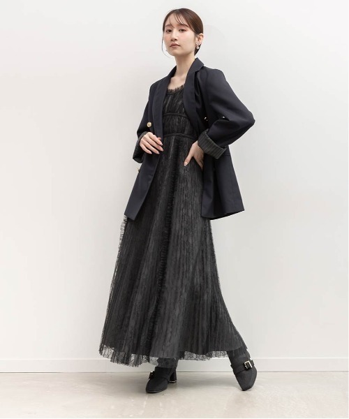 RANDA（ランダ）の「ダブルブレストテーラードジャケット（テーラードジャケット・レディース・グレー/ブラウン/ネイビー・0/1）」の10枚目の写真