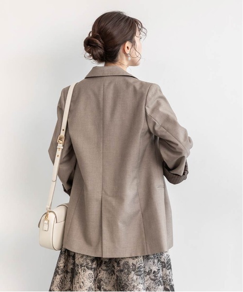RANDA（ランダ）の「ダブルブレストテーラードジャケット（テーラードジャケット・レディース・グレー/ブラウン/ネイビー・0/1）」の15枚目の写真