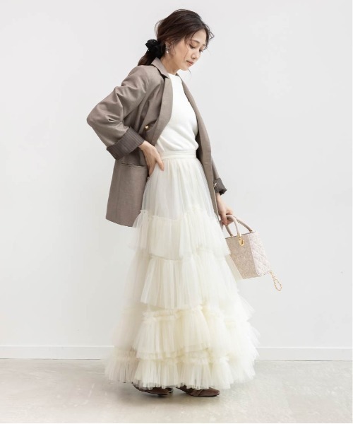 RANDA（ランダ）の「ダブルブレストテーラードジャケット（テーラードジャケット・レディース・グレー/ブラウン/ネイビー・0/1）」の20枚目の写真