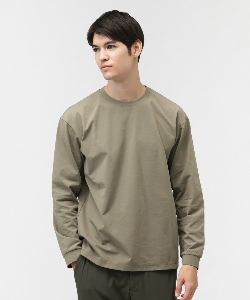 TIGORA（ティゴラ）の「ティゴラ TIGORA ドライストレッチロングTシャツ（Tシャツ/カットソー・メンズ・サンドグレー/ネイビー/ブラック・L/3L/S/M/LL）」の2枚目の写真