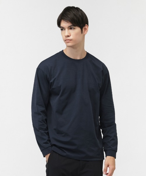 TIGORA（ティゴラ）の「ティゴラ TIGORA ドライストレッチロングTシャツ（Tシャツ/カットソー・メンズ・サンドグレー/ネイビー/ブラック・L/3L/S/M/LL）」の3枚目の写真