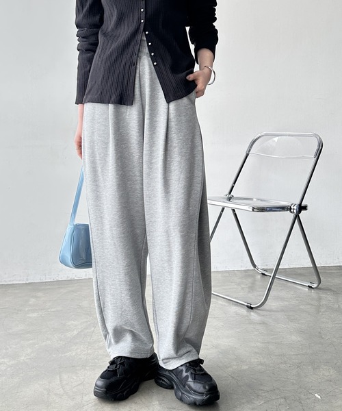 GeeRA（ジーラ）の「【S-XLサイズ展開】サイドタックイージースウェットパンツ（スウェットパンツ・レディース・オートミール/杢グレー/ブラック・SMALL/MEDIUM/LARGE/X-LARGE）」の2枚目の写真