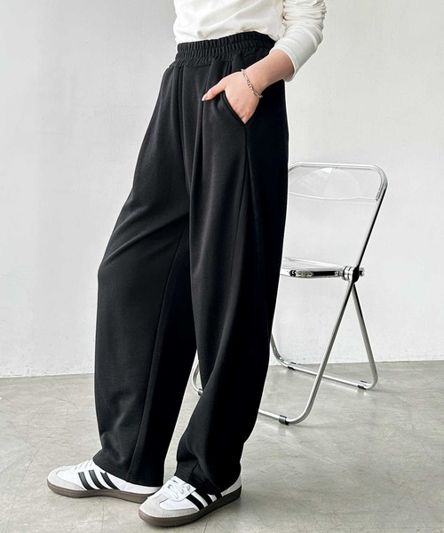 GeeRA（ジーラ）の「【S-XLサイズ展開】サイドタックイージースウェットパンツ（スウェットパンツ・レディース・オートミール/杢グレー/ブラック・SMALL/MEDIUM/LARGE/X-LARGE）」の10枚目の写真