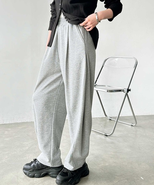 GeeRA（ジーラ）の「【S-XLサイズ展開】サイドタックイージースウェットパンツ（スウェットパンツ・レディース・オートミール/杢グレー/ブラック・SMALL/MEDIUM/LARGE/X-LARGE）」の17枚目の写真