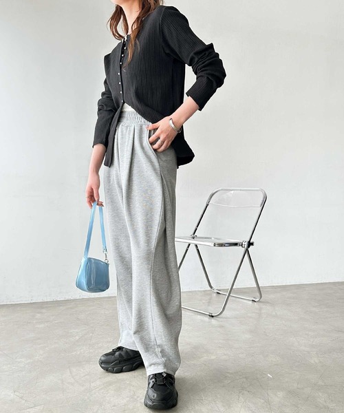 GeeRA（ジーラ）の「【S-XLサイズ展開】サイドタックイージースウェットパンツ（スウェットパンツ・レディース・オートミール/杢グレー/ブラック・SMALL/MEDIUM/LARGE/X-LARGE）」の21枚目の写真