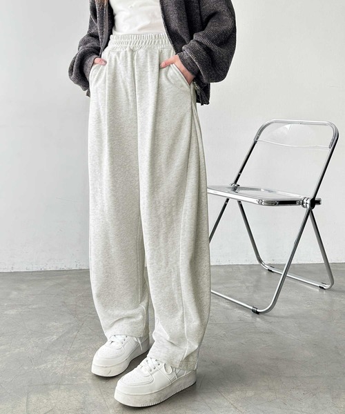 GeeRA（ジーラ）の「【S-XLサイズ展開】サイドタックイージースウェットパンツ（スウェットパンツ・レディース・オートミール/杢グレー/ブラック・SMALL/MEDIUM/LARGE/X-LARGE）」の6枚目の写真