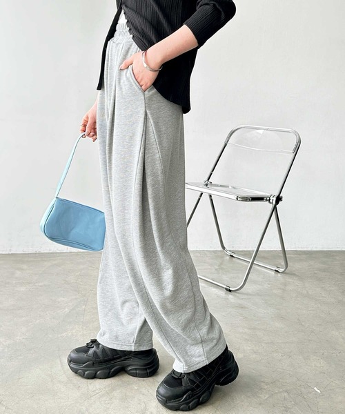 GeeRA（ジーラ）の「【S-XLサイズ展開】サイドタックイージースウェットパンツ（スウェットパンツ・レディース・オートミール/杢グレー/ブラック・SMALL/MEDIUM/LARGE/X-LARGE）」の7枚目の写真