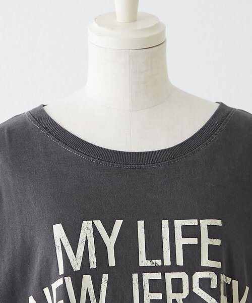 NAO（ナオ）の「【NAO】ピグメントBIGTシャツ（Tシャツ/カットソー・レディース・ネイビー/オフホワイト/スミクロ・FREE）」の12枚目の写真