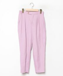 Drawer ドゥロワー 定価5,8万円 ピンク ドロスト パンツ Drawer（ドゥロワー）の「Drawer ウールギャバ切り替えタック