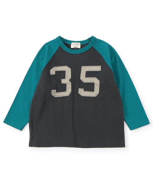 F.O.KIDS（エフオーキッズ）の「【ジュニア対応】ナンバリングAPラグランTee（Tシャツ/カットソー・キッズ・ブルー/レッド/カーキ・100/90/80/110/140/130/120）」の3枚目の写真