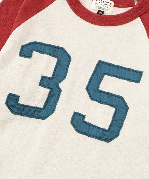 F.O.KIDS（エフオーキッズ）の「【ジュニア対応】ナンバリングAPラグランTee（Tシャツ/カットソー・キッズ・ブルー/レッド/カーキ・100/90/80/110/140/130/120）」の12枚目の写真