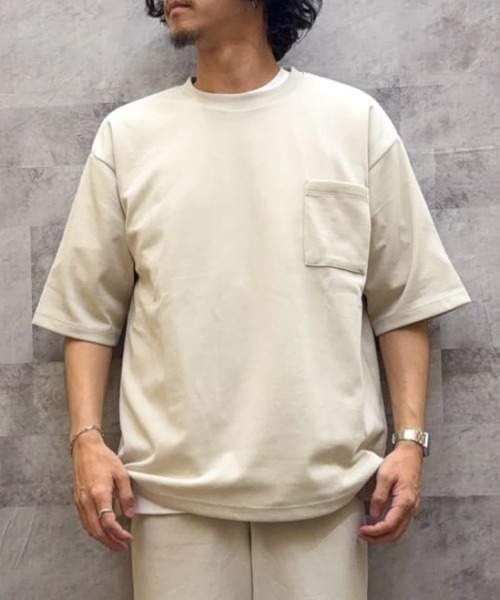 BACK NUMBER(バックナンバー)の「BACK NUMBER(バックナンバー)【メンズ】【接触冷感】胸ポケット半袖Tシャツ(Tシャツ/カットソー・メンズ・ブラック/ライトベージュ/ライトグレー/ホワイト/グリーン/ブルー・L/XL/M)」の4枚目の写真