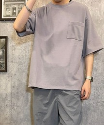 BACK NUMBER（バックナンバー）の「【BACK NUMBER】接触冷感 胸ポケット半袖Tシャツ (ひんやり / 涼感 / ストレッチ / ミニマル)（Tシャツ/カットソー）」