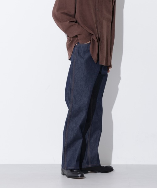 Lee(リー)の「LEE/別注 COW BOY PANTS(セットアップ可)(デニムパンツ・メンズ・インディゴブルー/ブラック・L/M/S)」の2枚目の写真