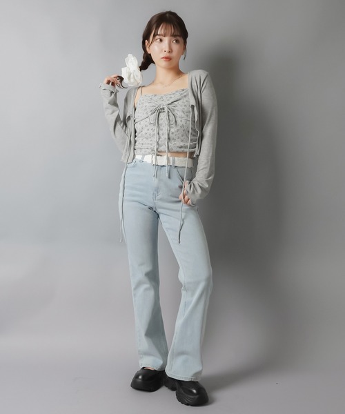 SPINNS(スピンズ)の「ワッフルシュシュ/レースフラワー/NEO森ガール(シュシュ・レディース・ホワイト/ネイビー・ONESIZE)」の6枚目の写真